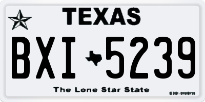 TX license plate BXI5239