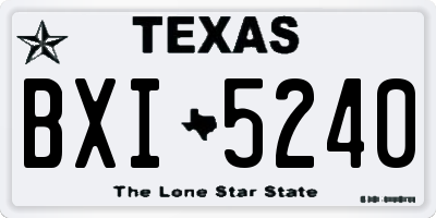 TX license plate BXI5240