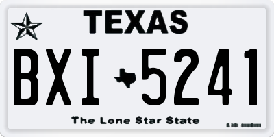 TX license plate BXI5241