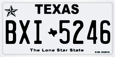 TX license plate BXI5246