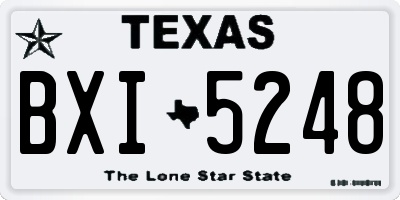 TX license plate BXI5248