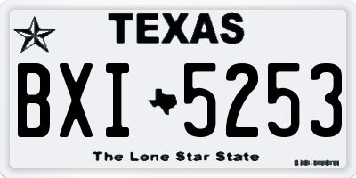 TX license plate BXI5253