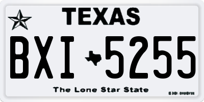 TX license plate BXI5255