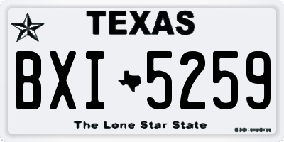 TX license plate BXI5259