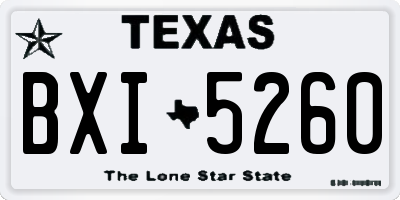 TX license plate BXI5260