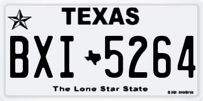TX license plate BXI5264