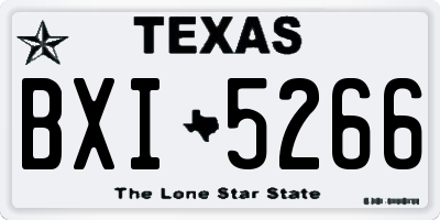 TX license plate BXI5266