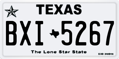 TX license plate BXI5267