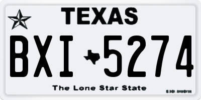 TX license plate BXI5274