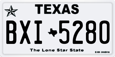 TX license plate BXI5280