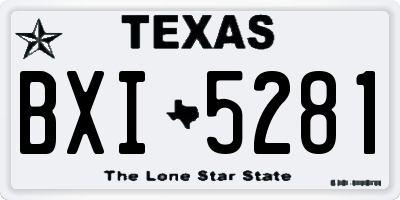 TX license plate BXI5281