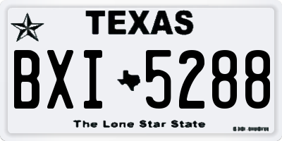 TX license plate BXI5288