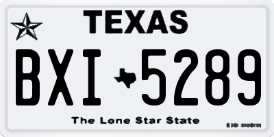 TX license plate BXI5289