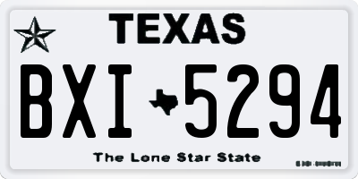 TX license plate BXI5294