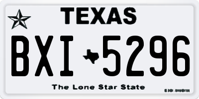 TX license plate BXI5296