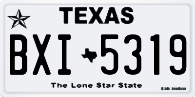 TX license plate BXI5319