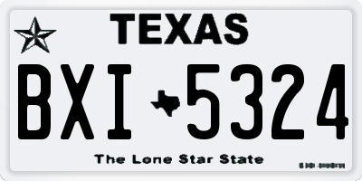 TX license plate BXI5324