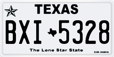 TX license plate BXI5328