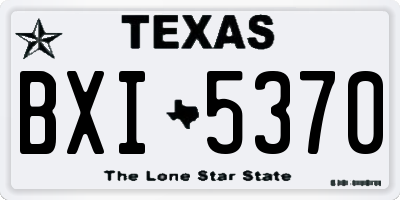 TX license plate BXI5370