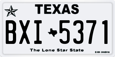 TX license plate BXI5371