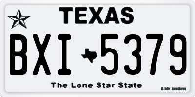 TX license plate BXI5379