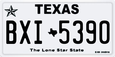 TX license plate BXI5390