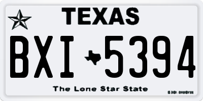 TX license plate BXI5394
