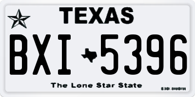 TX license plate BXI5396