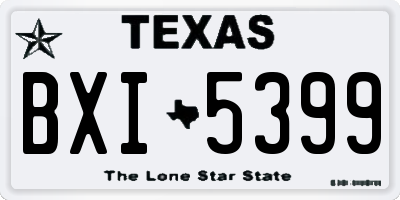 TX license plate BXI5399