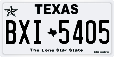 TX license plate BXI5405