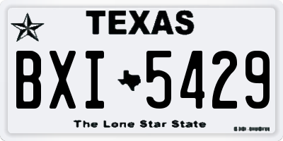 TX license plate BXI5429