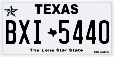 TX license plate BXI5440