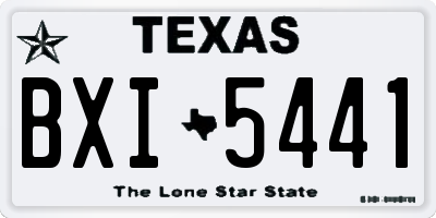 TX license plate BXI5441