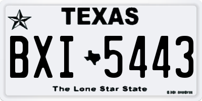 TX license plate BXI5443