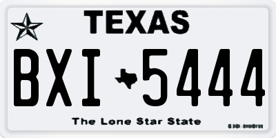 TX license plate BXI5444
