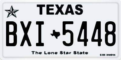 TX license plate BXI5448