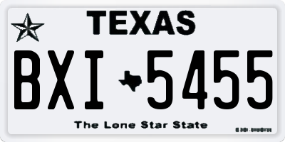 TX license plate BXI5455