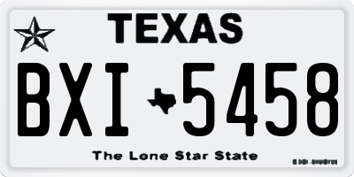TX license plate BXI5458