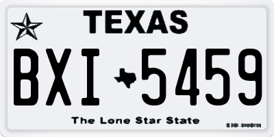 TX license plate BXI5459