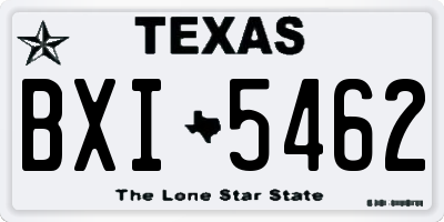TX license plate BXI5462