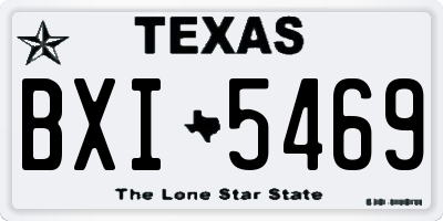 TX license plate BXI5469