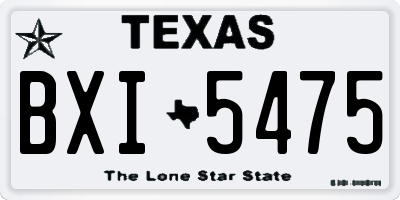 TX license plate BXI5475