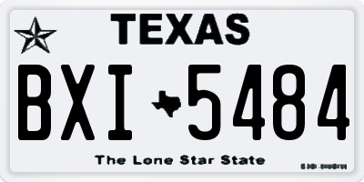 TX license plate BXI5484
