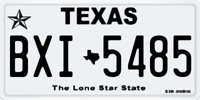 TX license plate BXI5485