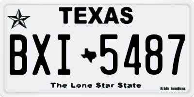 TX license plate BXI5487