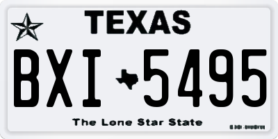 TX license plate BXI5495