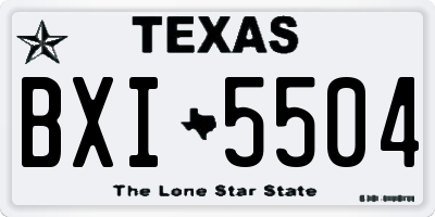 TX license plate BXI5504
