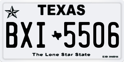 TX license plate BXI5506