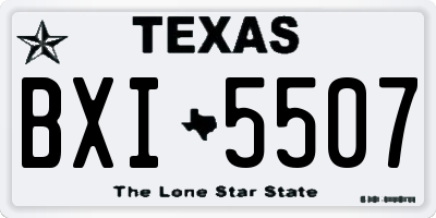TX license plate BXI5507