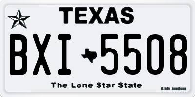 TX license plate BXI5508